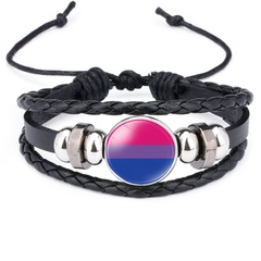 Vòng Tay Da Dây Bện LGBT
