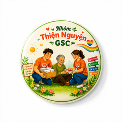 Huy Hiệu Cài Áo 44mm GSC - Mẫu Lan Tỏa Yêu Thương