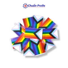 Sticker cờ LGBT Cờ Tiến bộ (Progress Pride Flag) hình chữ nhật