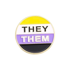 Ghim cài LGBT Non Binary THEY THEM