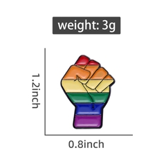 Ghim Cài LGBT Nắm Đấm Asexual