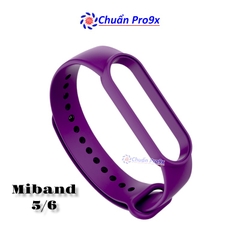 Dây đeo thay thế cho Miband 5 Miband 6 nhựa dẻo TPU Trơn nhiều màu chuanpro9x