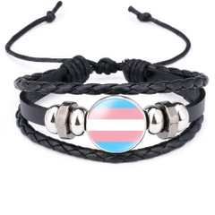 Vòng Tay Da Dây Bện LGBT