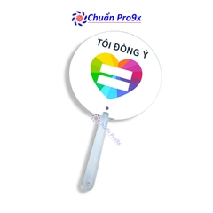 Quạt LGBT " Tôi Đồng ý " size 14.5