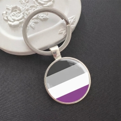 Móc Khóa Kim Loại Tròn Pride Flag – Nhiều Mẫu Cờ LGBT+