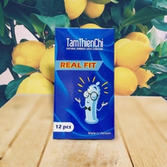 Bao cao su siêu mỏng Tâm Thiện Chí Real Fit nhiều gel bôi trơn hộp 12 bao Chuẩn Pro9x