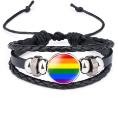 Vòng Tay Da Dây Bện LGBT