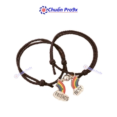 Bộ 2 vòng đeo tay LGBT lục sắc cầu vồng cho cặp đôi/bạn thân