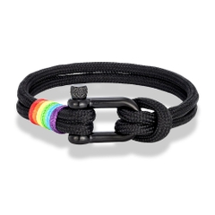 Vòng tay LGBT đan khóa móng ngựa