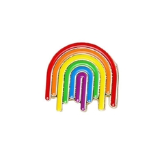 Huy hiệu cài áo Pin Enamel Cầu vồng Tan chảy Melting Rainbow Pride LGBT Phụ kiện thời trang độc lạ - Chuẩn Pro9x