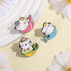 Ghim Cài Mèo Tiên Cá Dễ Thương