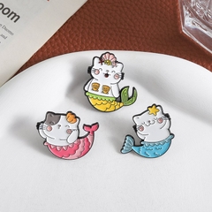 Ghim Cài Mèo Tiên Cá Dễ Thương