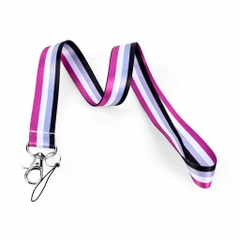 Dây Đeo Thẻ Asexual Pride - Dây Treo Thẻ Nhân Viên, Điện Thoại Cho Người Vô Tính Cao Cấp Chuẩn Pro9x