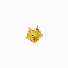 Ghim Cài Áo Hình Đầu Rồng Vàng May Mắn - Pin Cài Balo Kim Loại Dragon Enamel Pin Chuẩn Pro9x