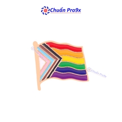 Ghim cài áo LGBTIQ LGBTQ cờ lục sắc tự hào K397