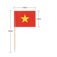 Cờ tăm cờ Việt Nam mini trang trí 2.5x3.5 cm