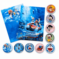 Combo 9 Huy Hiệu Cài Áo Doraemon Movie 2026 Tặng 1 Huy Hiệu Đặc Biệt Random