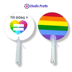Quạt LGBT " Tôi Đồng ý " size 14.5