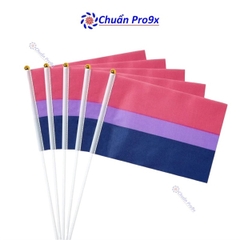 Cờ LGBT Bisexual cầm tay 14x21 cm
