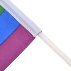 Cờ LGBT Lục Sắc Cầm Tay 14x21 cm