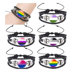 Vòng Tay Da Dây Bện LGBT