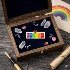 Ghim Cài Áo Love Is Love Lục Sắc – Pin Cài Balo Pride LGBT Cao Cấp Chuẩn Pro9x