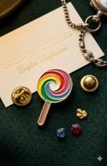 Pin cài áo Lollipop Rainbow Heart – Sắc màu tự hào