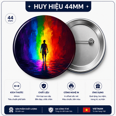 Huy Hiệu LGBT "Bước Ra Ánh Sáng" (Walking into the Light) 44mm