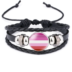 Vòng Tay Da Dây Bện LGBT