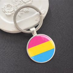 Móc Khóa Kim Loại Tròn Pride Flag – Nhiều Mẫu Cờ LGBT+