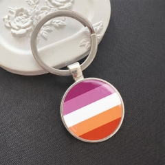 Móc Khóa Kim Loại Tròn Pride Flag – Nhiều Mẫu Cờ LGBT+