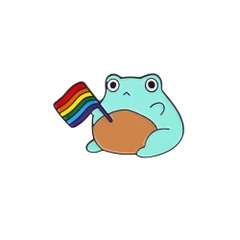 Ghim cài áo LGBT ếch Blue