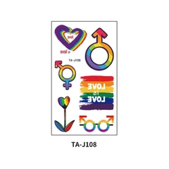 Nhãn dán hình xăm LGBT tạm thời hình xăm chống thấm nước