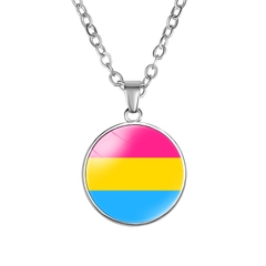Dây chuyền LGBT mặt tròn Pansexual