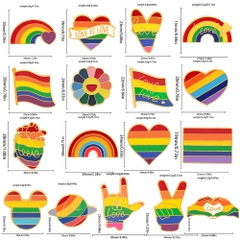 Ghim Cài Áo Trái Tim Cầu Vồng "LOVE IS LOVE"