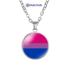 Dây chuyền LGBT mặt tròn Bisexual