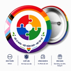 Bộ Sưu Tập HUY HIỆU LGBT CÔNG SỞ ĐA DẠNG & HÒA NHẬP 44mm