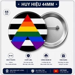 Huy Hiệu LGBT Ally lá cờ của đồng minh 44mm