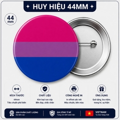 Huy Hiệu LGBT Bisexual (Cờ Song Tính) 44mm – Phụ Kiện Cài Áo Tự Hào
