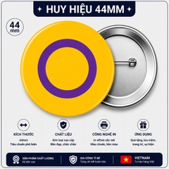 Huy Hiệu LGBT Liên giới tính (Intersex Flag) 44mm