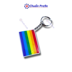 Móc khóa lá cờ cầu vồng LGBT Pride chất liệu nhựa dẻo  MKDH01