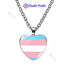 Dây chuyền LGBT mặt trái tim Transgender