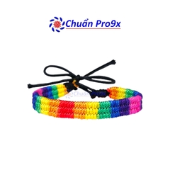 Vòng tay LGBT lục sắc cầu vồng cho Gay les dây bện