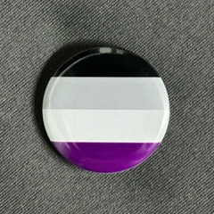 Huy Hiệu LGBT Asexual (Cờ Vô Tính) 44mm – Phụ Kiện Tự Hào
