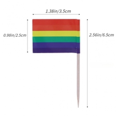 Cờ LGBT mini trang trí 2.5x3.5 cm 100 cái