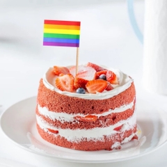 Cờ LGBT mini trang trí 2.5x3.5 cm 100 cái