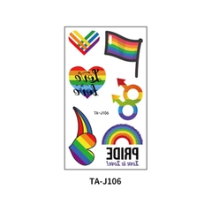 Nhãn dán hình xăm LGBT tạm thời hình xăm chống thấm nước