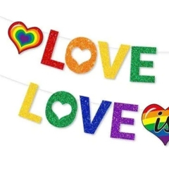 Dây Chữ Trang Trí Cầu Vồng "LOVE WINS - LOVE IS LOVE"