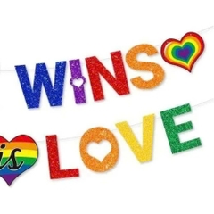 Dây Chữ Trang Trí Cầu Vồng "LOVE WINS - LOVE IS LOVE"