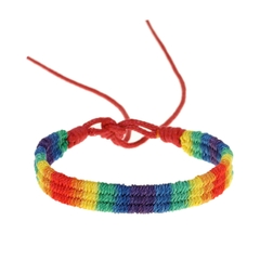 Vòng tay LGBT lục sắc cầu vồng dây bện